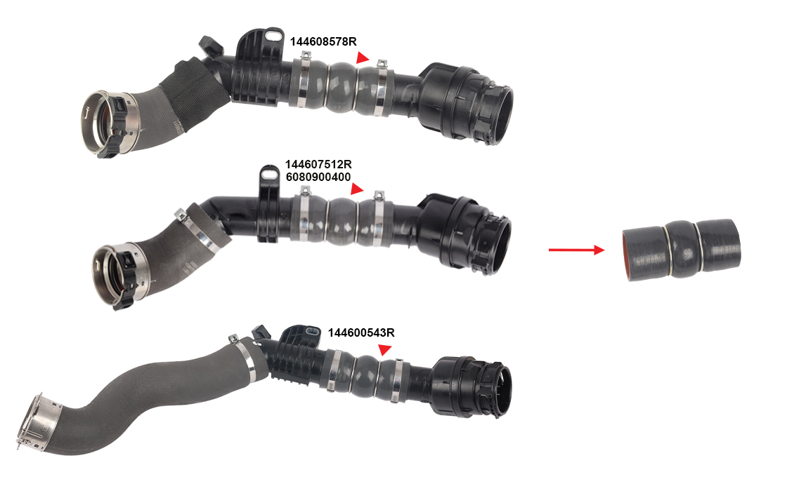 TURBO HOSE EXCLUDING PLASTIC PIPE - OEM 144607512R