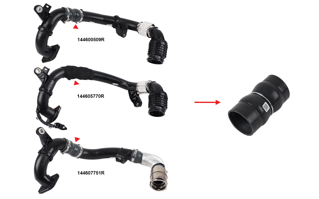 TURBO HOSE EXCLUDING PLASTIC PIPE - OEM 144607751R