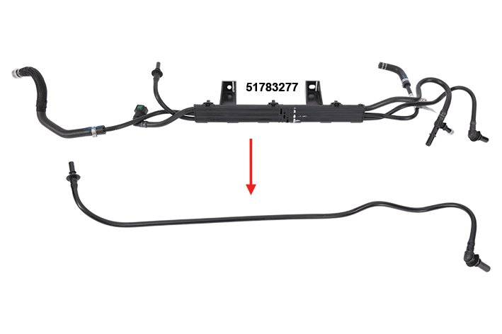 FUEL PIPE EXCLUDING BRACKET - OEM 51783277