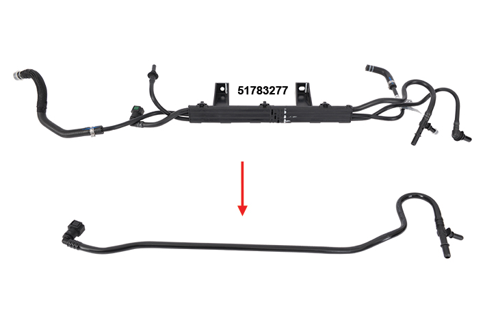 FUEL PIPE EXCLUDING BRACKET - OEM 51783277