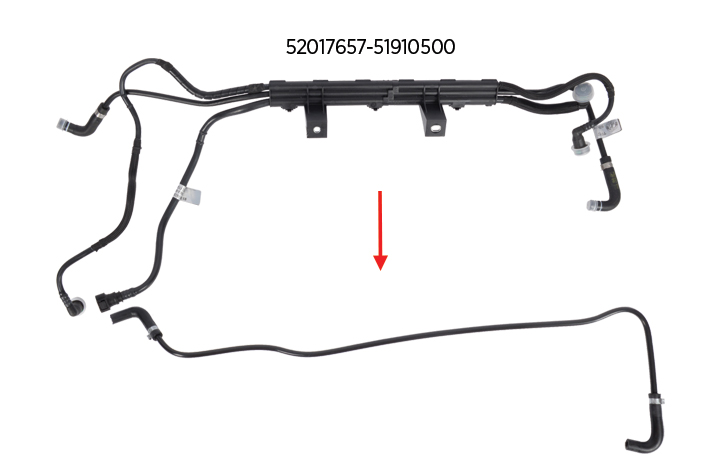 FUEL PIPE EXCLUDING BRACKET - OEM 52017657