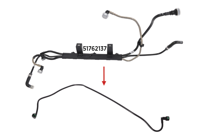FUEL PIPE EXCLUDING BRACKET - OEM 51762137