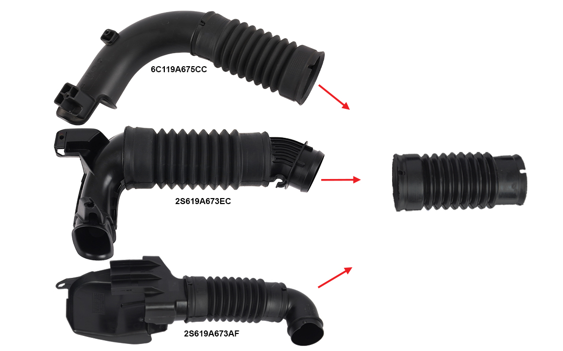AIR FILTER PIPE EXCLUDING PLASTIC PIPE - OEM 2S619A673AF