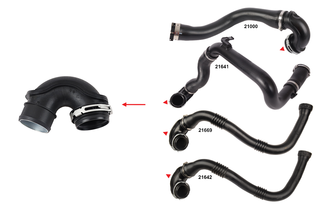 TURBO PIPE EXCLUDING PLASTIC PIPE - OEM 1302288