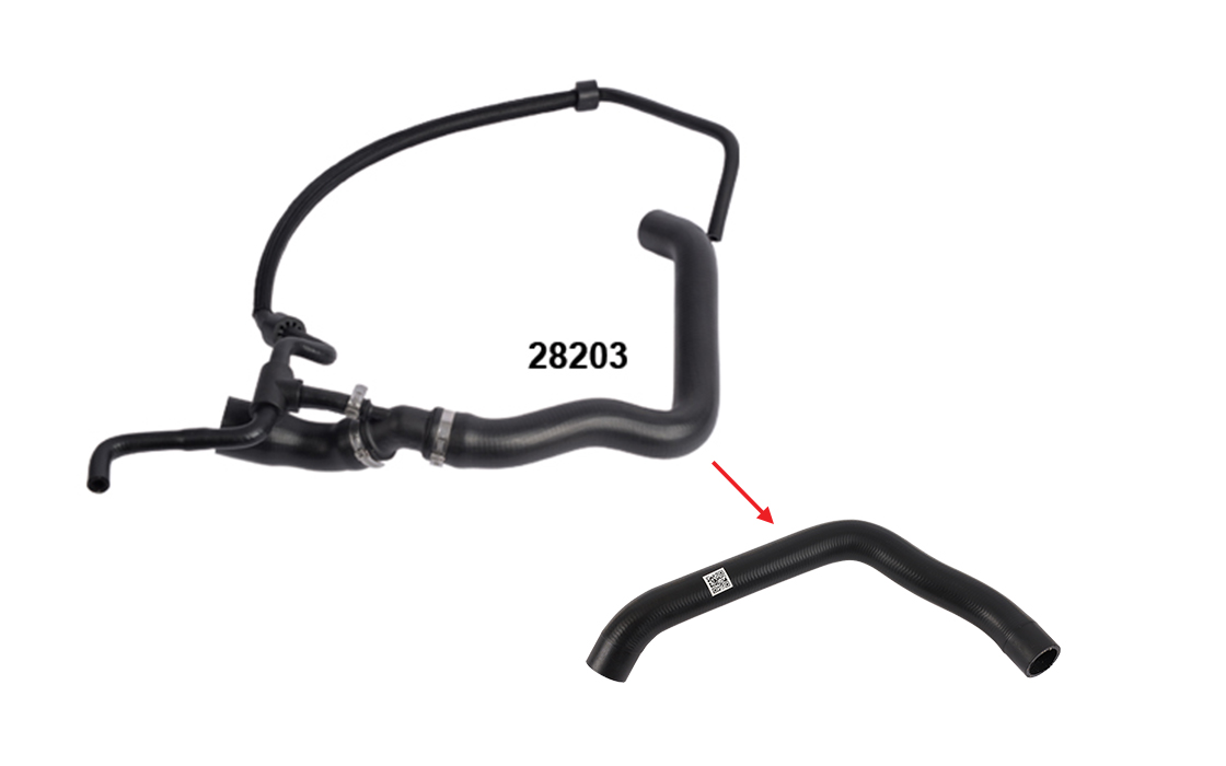 RADIATOR INLET HOSE - OEM 2D0122101A