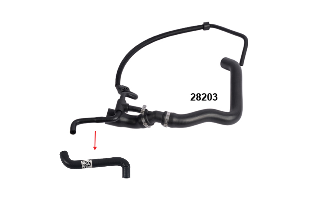RADIATOR INLET HOSE - OEM 2D0122101A
