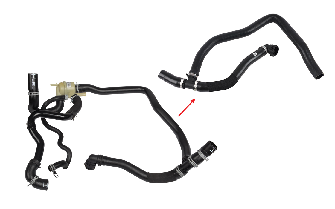 RADIATOR INLET HOSE EXCLUDING METAL and PLASTIC PIPE - OEM PEL500310