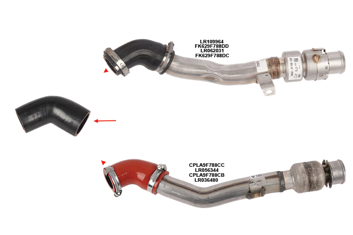 TURBO HOSE EXCLUDING METAL PIPE - OEM LR109964