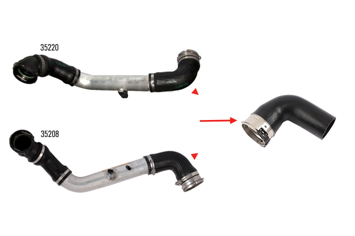 TURBO HOSE EXCLUDING METAL PIPE - OEM 11617799400