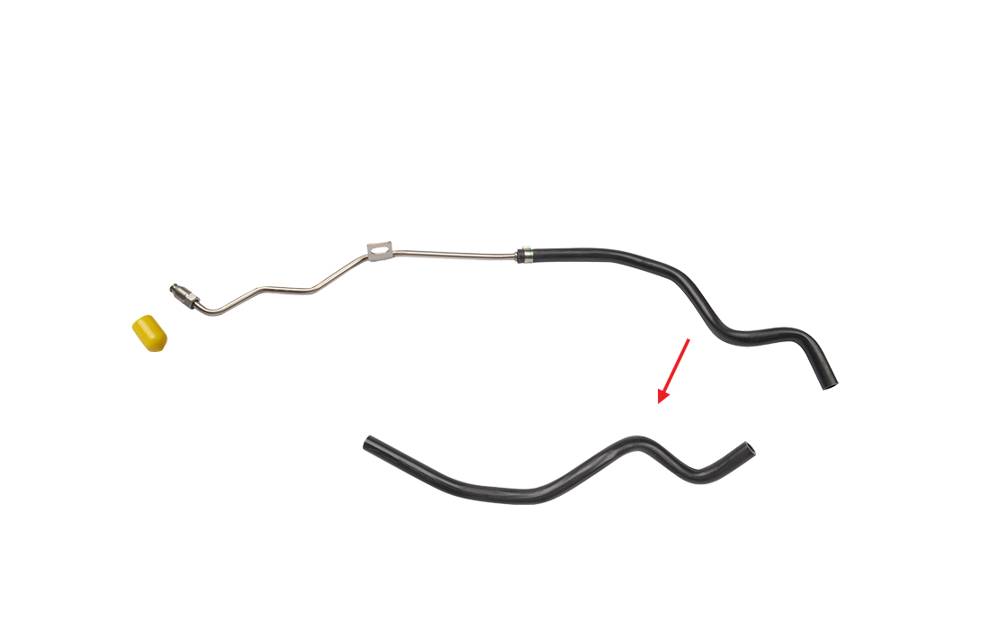 PRESSURE SENSOR HOSE EXCLUDING METAL PIPE HOSE SHOWN WITH ARROW - 208150018R