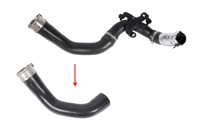 TURBO HOSE EXCLUDING PLASTIC PIPE BIG HOSE SHOWN WITH ARROW - 144602500R