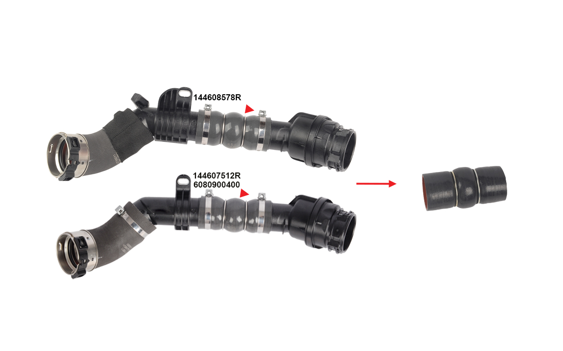 TURBO HOSE EXCLUDING PLASTIC PIPE - 144607512R - 144608578R - 6080900400