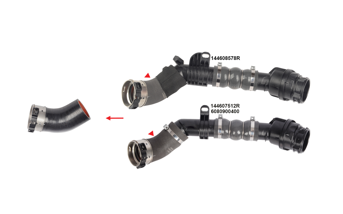 TURBO HOSE EXCLUDING PLASTIC PIPE 4 LAYERS POLYESTER HAS BEEN USED - 144607512R - 144608578R - 6080900400
