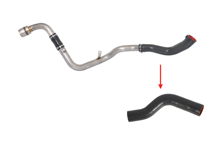 TURBO HOSE EXCLUDING METAL PIPE BIG HOSE SHOWN WITH ARROW - 144608304R