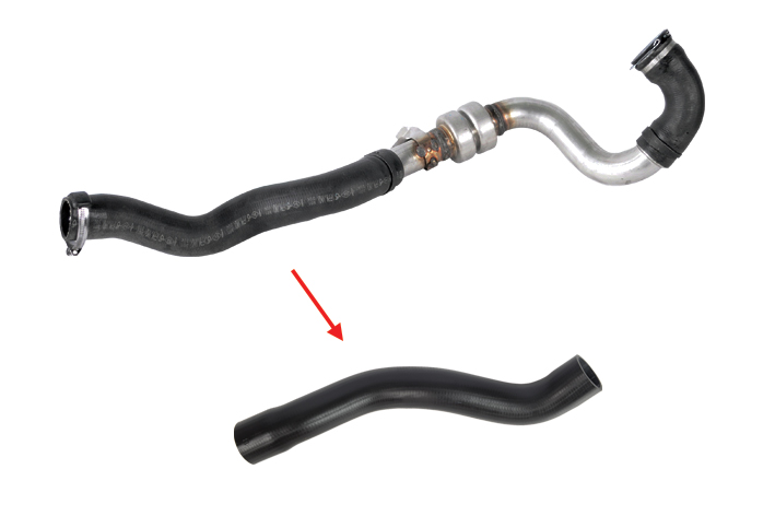TURBO HOSE EXCLUDING METAL PIPE BIG HOSE SHOWN WITH ARROW - 8200598006