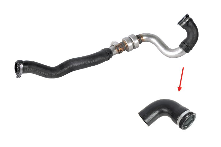 TURBO HOSE EXCLUDING METAL PIPE SMALL HOSE SHOWN WITH ARROW - 8200598006