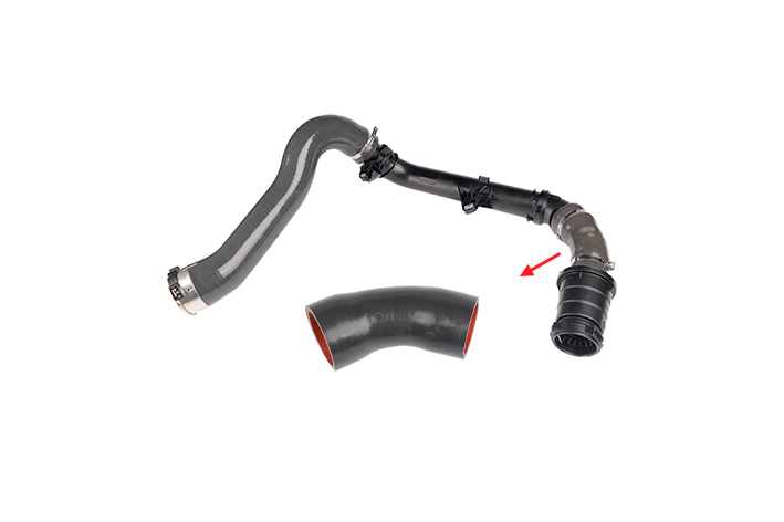 TURBO HOSE EXCLUDING PLASTIC PIPE SMALL HOSE SHOWN WITH ARROW - 144609994R - 144609047R