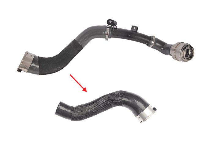 TURBO HOSE EXCLUDING PLASTIC PIPE BIG HOSE SHOWN WITH ARROW - 144602115R - 144600186R - 144609531R