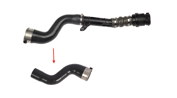 TURBO HOSE EXCLUDING PLASTIC PIPE BIG HOSE SHOWN WITH ARROW - 144606515R - 144609787R - 1446000Q1D