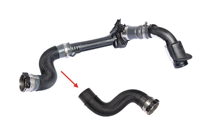 TURBO HOSE EXCLUDING PLASTIC PIPE BIG HOSE SHOWN WITH ARROW - 144602487R