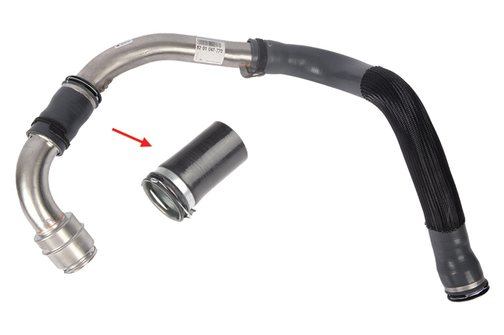 TURBO HOSE EXCLUDING METAL PIPE SMALL HOSE SHOWN WITH ARROW - 8201047770