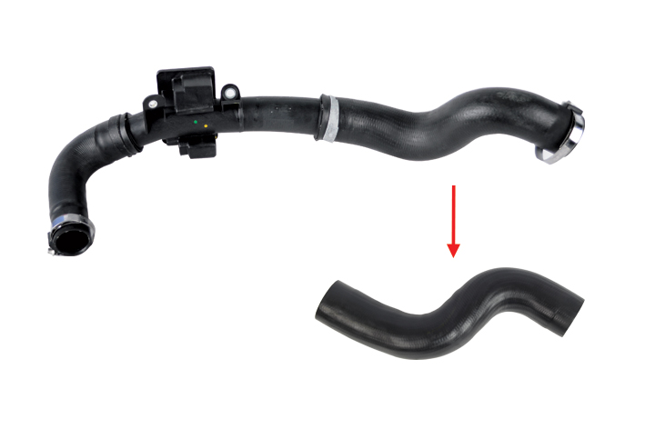 TURBO HOSE EXCLUDING PLASTIC PIPE BIG HOSE SHOWN WITH ARROW - 8200534296
