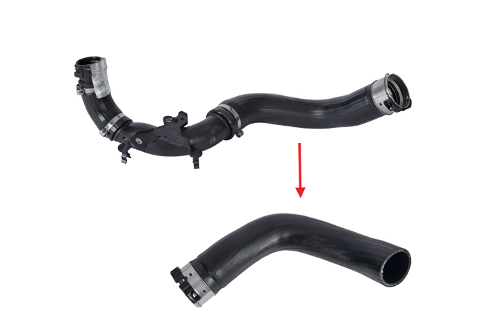 TURBO HOSE EXCLUDING PLASTIC PIPE BIG HOSE SHOWN WITH ARROW - 144604208R