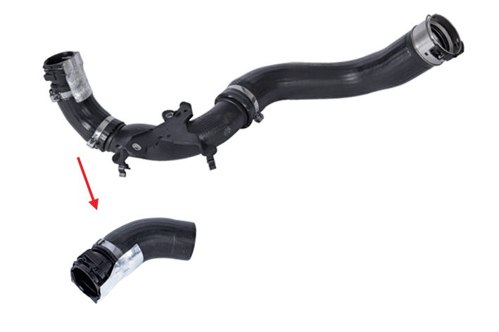 TURBO HOSE EXCLUDING PLASTIC PIPE SMALL HOSE SHOWN WITH ARROW - 144604208R