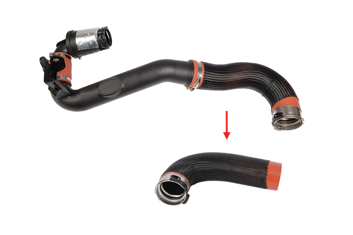 TURBO HOSE EXCLUDING PLASTIC PIPE BIG HOSE SHOWN WITH ARROW - 144600828R - 8200730407 - 8200730404 - 4421018 - GM - 93168789 - 4423766 - GM - 95519172