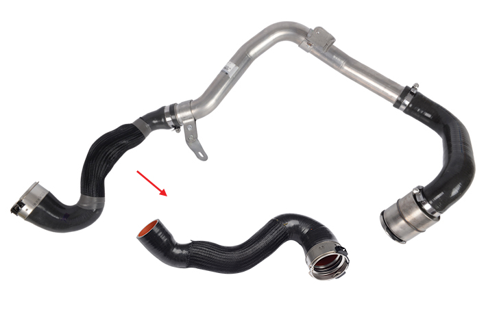 TURBO HOSE EXCLUDING METAL PIPE BIG HOSE SHOWN WITH ARROW - 144602862R - 144604669R - 144602717R - 144605171R - 144606964R - GM - 95524032 - GM - 95523855 - 1446300Q2K - 1446300Q2L - 1446300Q2J - 1446300Q2D