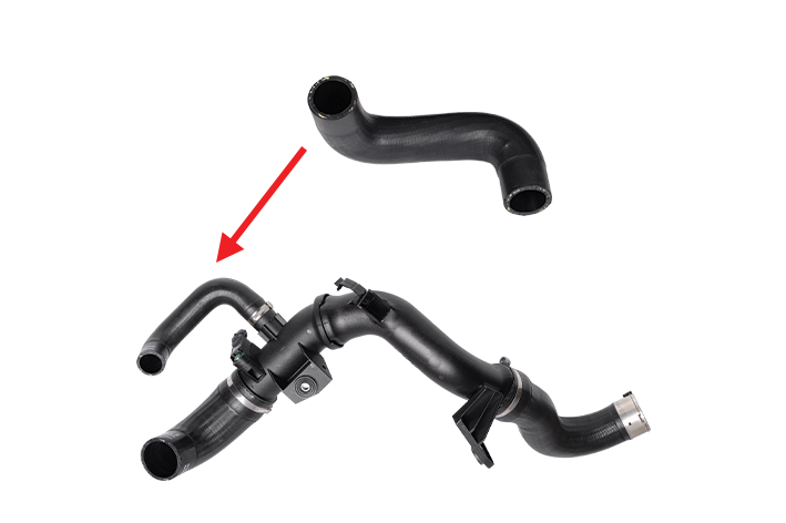 TURBO HOSE EXCLUDING PLASTIC PIPE SMALL HOSE SHOWN WITH ARROW - 52018234