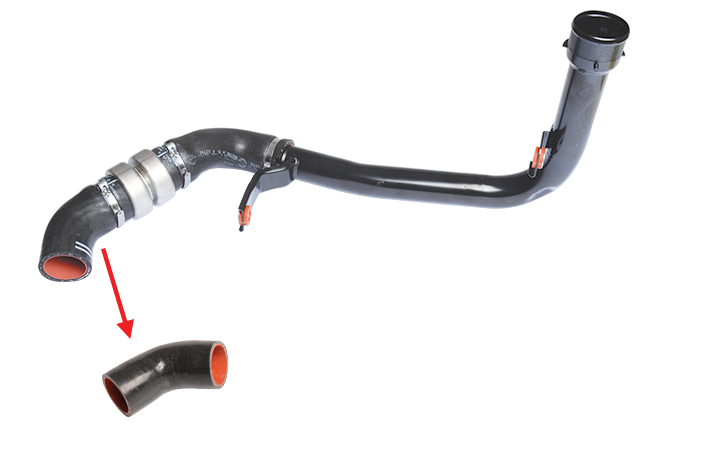 TURBO HOSE EXCLUDING METAL PIPE SMALL HOSE SHOWN WITH ARROW - 1366746080 - 1606660380