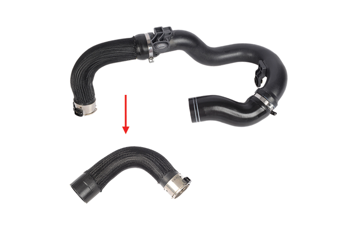 TURBO HOSE EXCLUDING PLASTIC PIPE BIG HOSE SHOWN WITH ARROW - 52091408 - 52087203