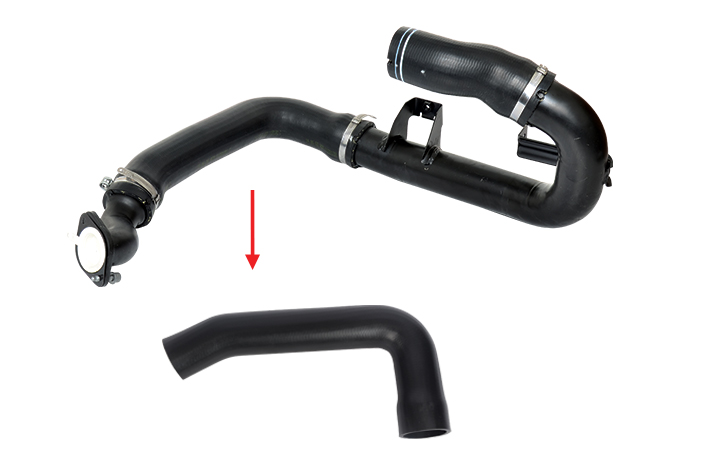 TURBO HOSE EXCLUDING METAL PIPE BIG HOSE SHOWN WITH ARROW - 51780450