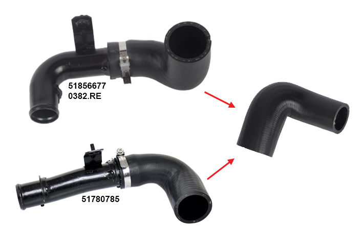 TURBO HOSE EXCLUDING METAL PIPE - 51780785 - 0382.RE