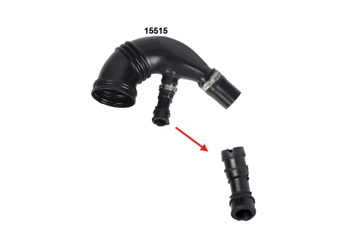 TURBO PIPE HOSE HOSE SHOWN WITH ARROW - 51897150 - 51897510 - 51874459 - 51879778 - 52036350 - 1607045880 - 68360737AA