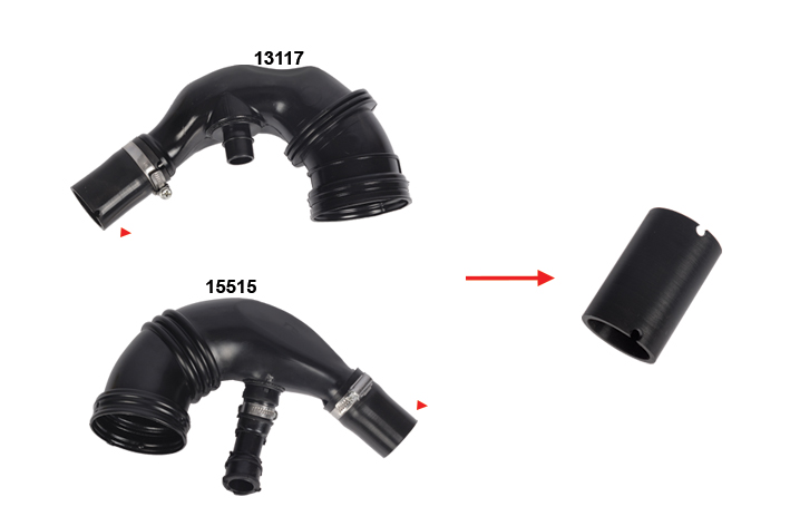 TURBO PIPE HOSE HOSE SHOWN WITH ARROW - 51897150 - 51897510 - 51874459 - 51879778 - 52036350 - 51904555 - 51892072 - 51908251 - 1611583280 - 1608872080 - 1607045880 - 1608298880 - 835118 - GM - 95513383 - 68360737AA
