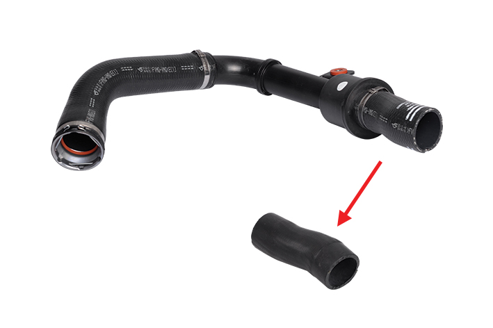 TURBO HOSE EXCLUDING PLASTIC PIPE SMALL HOSE SHOWN WITH ARROW - 50517510
