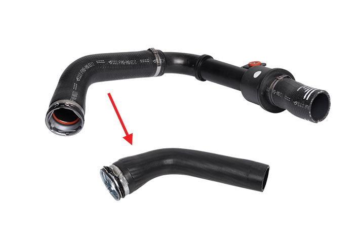 TURBO HOSE EXCLUDING PLASTIC PIPE BIG HOSE SHOWN WITH ARROW - 50517510