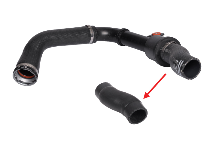 TURBO HOSE EXCLUDING PLASTIC PIPE SMALL HOSE SHOWN WITH ARROW - 50517509