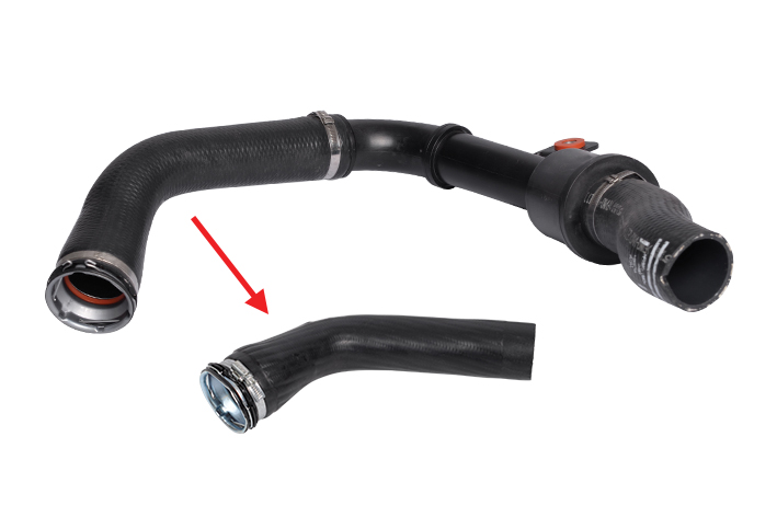 TURBO HOSE EXCLUDING PLASTIC PIPE BIG HOSE SHOWN WITH ARROW - 50517509