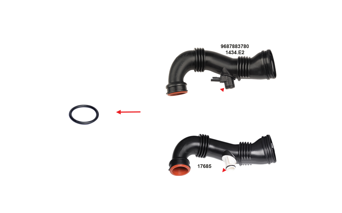 TURBO PIPE GASKET - 1434.E1 - 1434.53 - 1434.E2 - 9687883780 - 9687883680 - 9656953680 - 13717798147