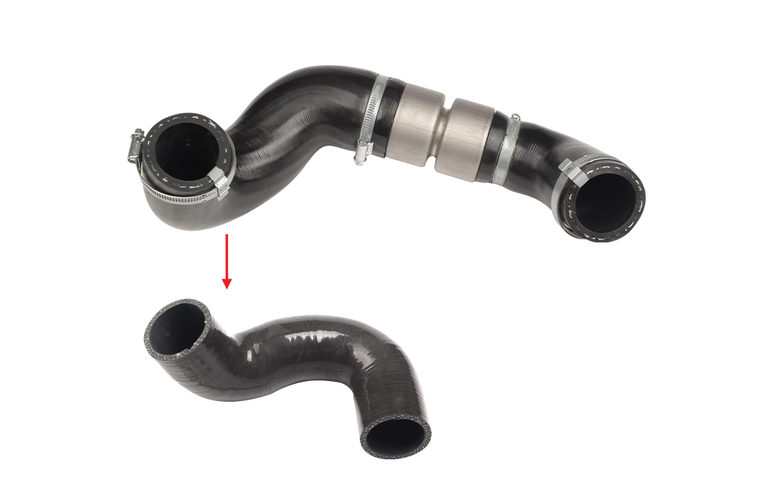 TURBO HOSE EXCLUDING METAL PIPE BIG HOSE SHOWN WITH ARROW - CV616C700AB - 1858802 - CV616C700AA - 1837804 - AV416C700AB - 1697854