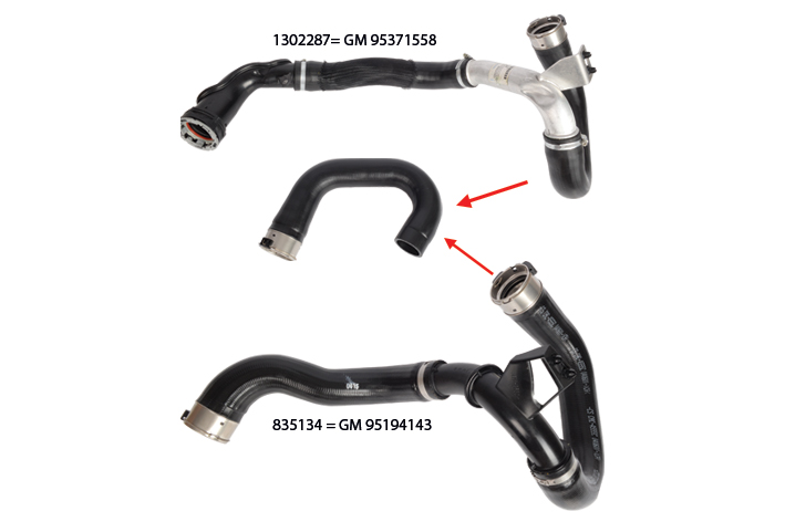TURBO HOSE EXCLUDING METAL and PLASTIC PIPE - 1302287 - GM - 95371558