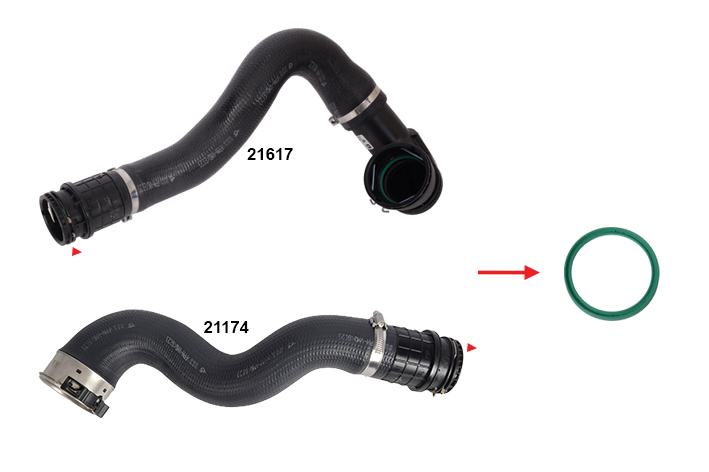 TURBO HOSE GASKET GASKET SHOWN WITH ARROW - 860418 - GM - 13345556