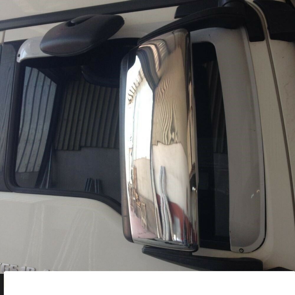 MAN TGX  TGS CHROME MIRROR COVERS 2 pcs ''Super Polished''. STAINLESS STEEL