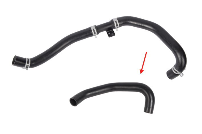RADIATOR OUTLET HOSE EXCLUDING PLASTIC PIPE HOSE SHOWN WITH ARROW - 25413D7600 - 25410D7600