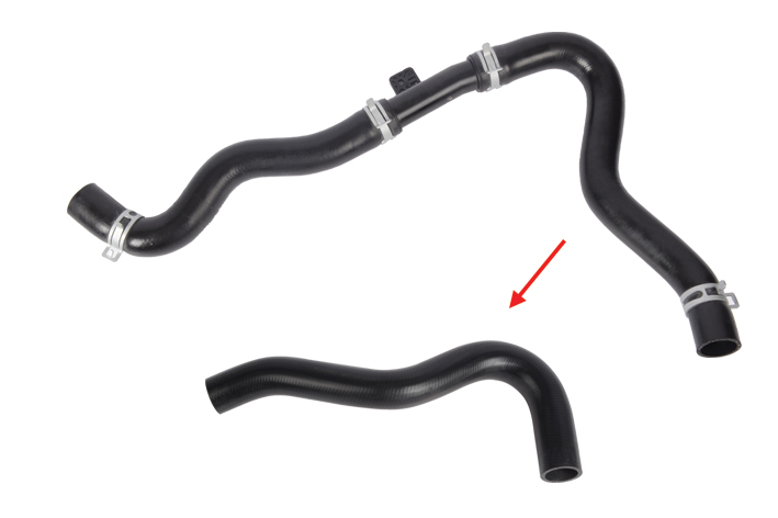 RADIATOR INLET HOSE EXCLUDING PLASTIC PIPE HOSE SHOWN WITH ARROW - 25411D7600 - 25414D7600