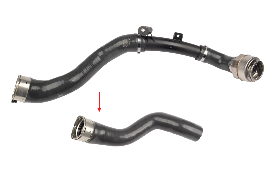 TURBO HOSE EXCLUDING PLASTIC PIPE BIG HOSE SHOWN WITH ARROW - 144600442R - 144609843R - 1446000Q2L