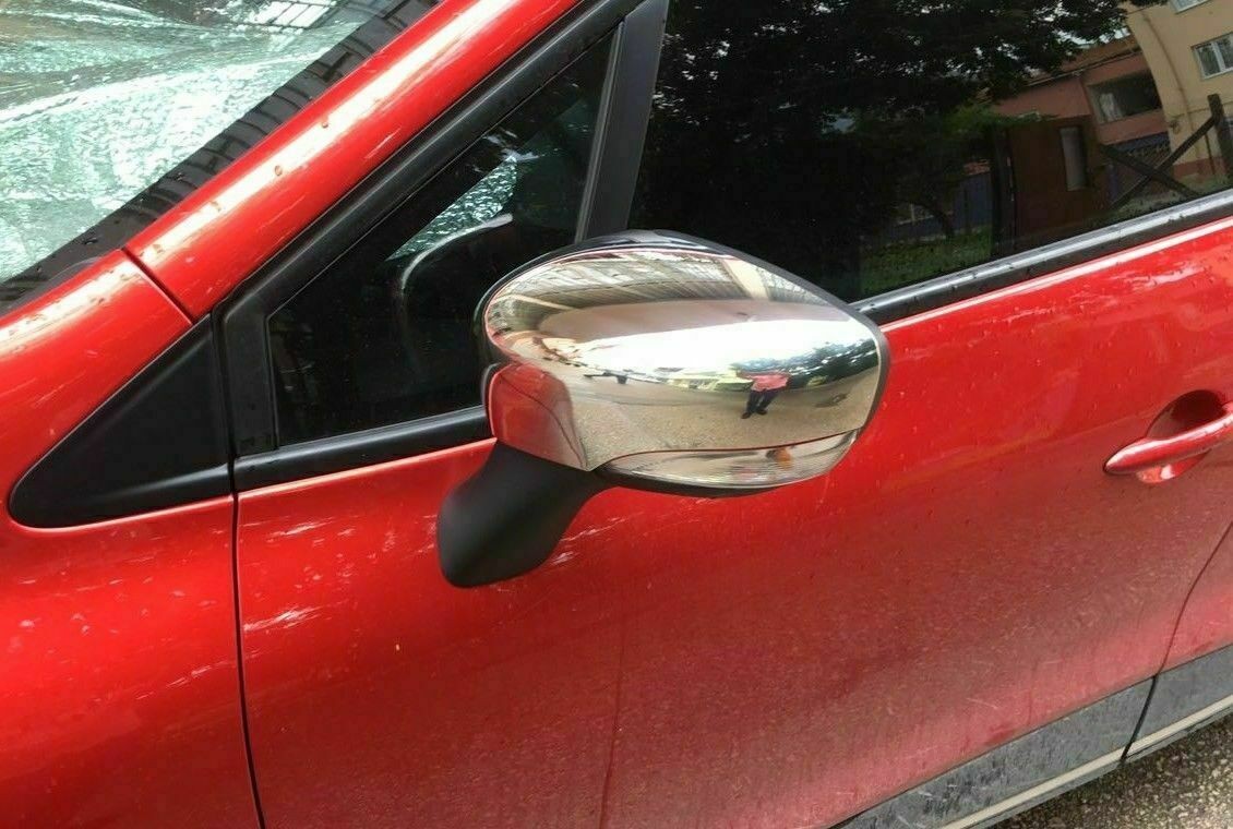 Renault CLIO IV 4 (2012-2019) Hatchback Chrome Mirror Cover 2 Pcs S. Steel